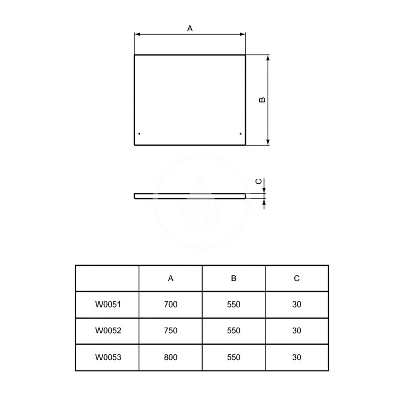 Ideal Standard Bočný krycí panel na vaňu 700 mm, biela W005101