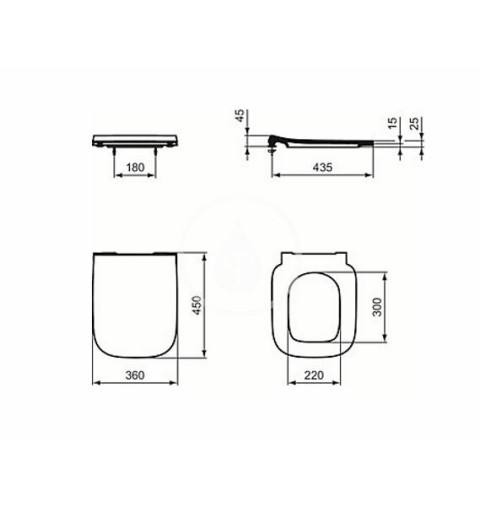 Ideal Standard WC doska, SoftClose, biela T481301