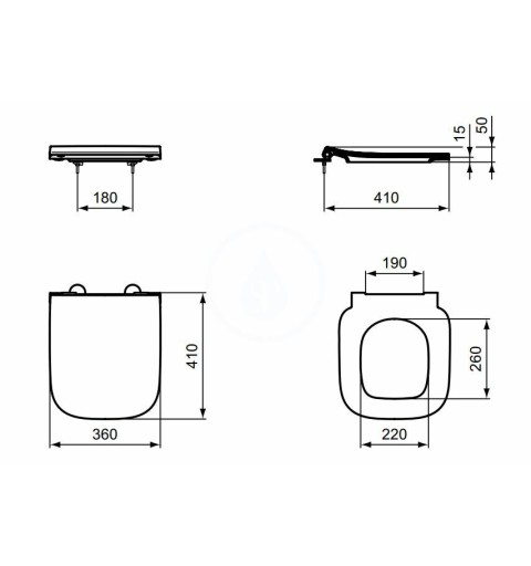 Ideal Standard WC doska, SoftClose, biela T532901