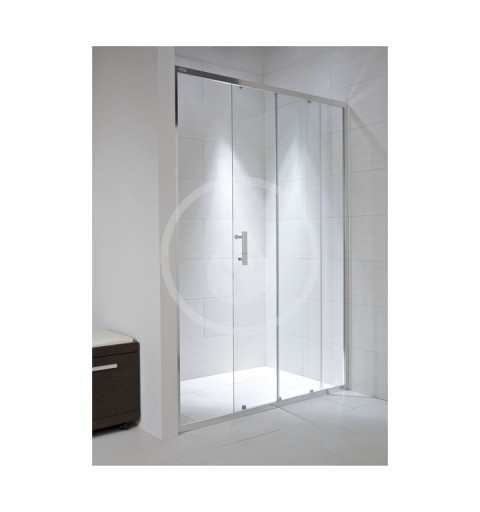 Jika Sprchové dvere, 1 posuvný segment, 1 pevný segment, strieborný profil, ľavé/pravé, 1000 mmx30 mmx1950 mm – sklo ar