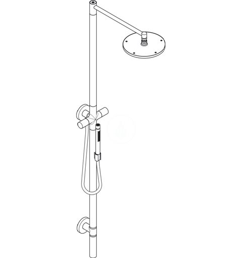 Axor Sprchový set s termostatom, priemer 24 cm, 1 prúd, vzhľad nerezová 12672800