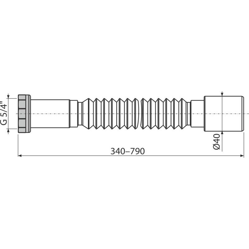 Alcaplast Flexi pripojenie 5/4"×40 kov A740