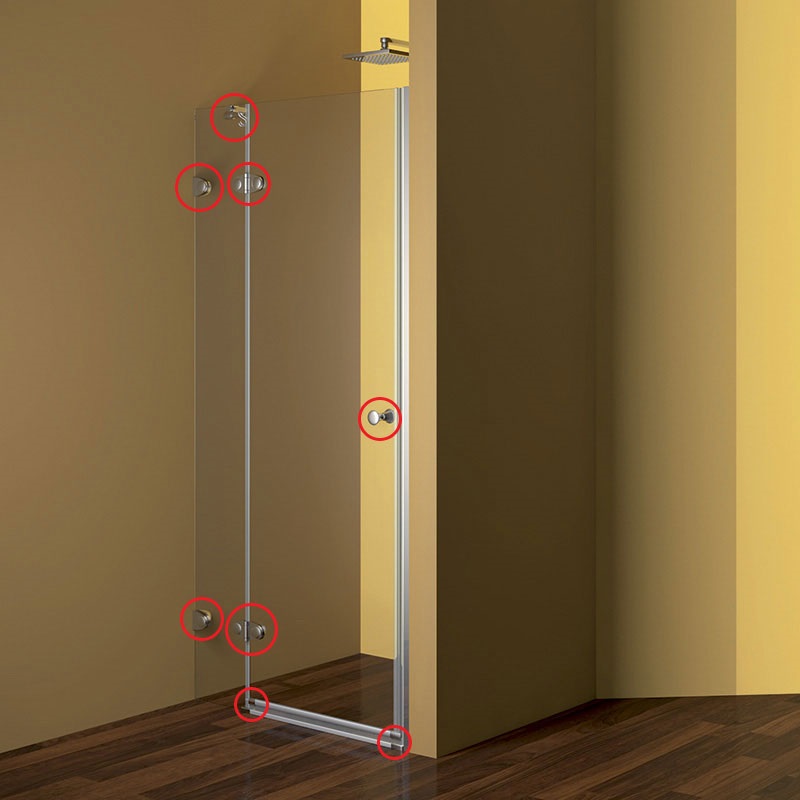 Mereo Kovanie oválne pre sprchové dvere, pánt/pánt, CK10120E, CK10220E, CK10320E, CK10420E, komplet CK91