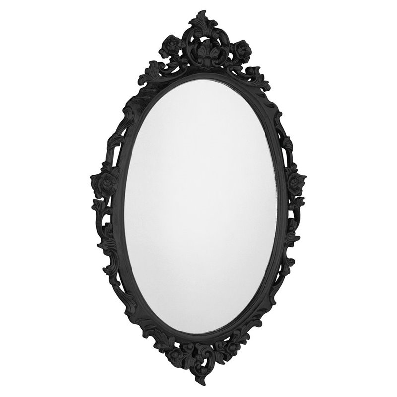Sapho DESNA zrkadlo v ráme, 80x100cm, čierna