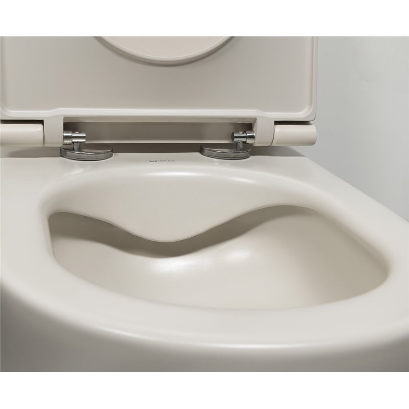 Isvea INFINITY závesná WC misa, Rimless, 36,5x53cm, Ivory