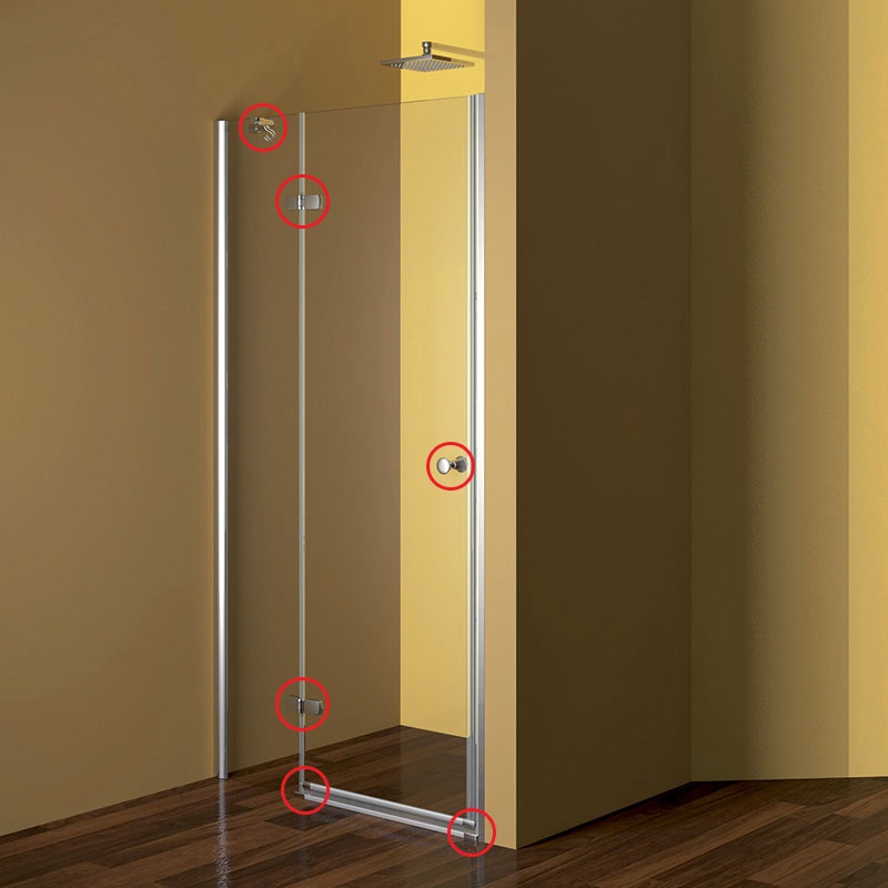Mereo Kovanie oválne pre sprchové dvere, lišta/pánt, CK10111E, CK10211E, CK10311E, CK10411E, komplet CK90