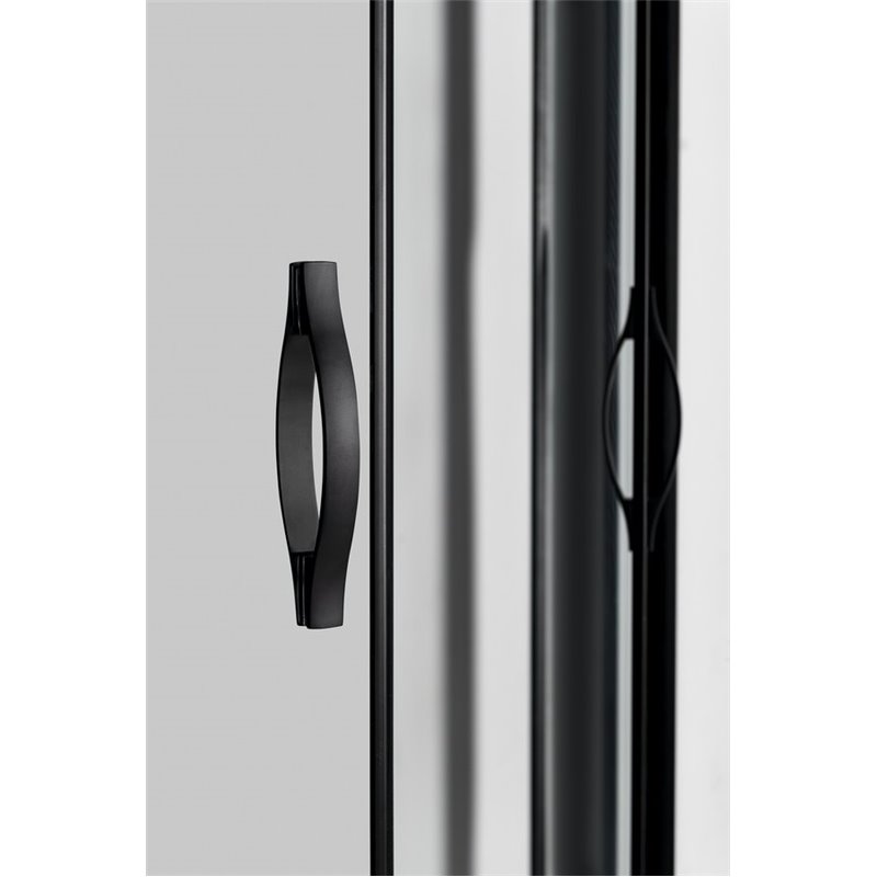 Gelco SIGMA SIMPLY BLACK štvrťkruhová sprchová zástena 1000x800mm, R550, číre sklo