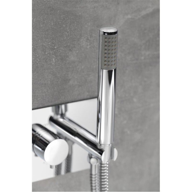 Sapho RHAPSODY podomietková sprchová termostatická batéria vrátane ručnej sprchy, 2 výstupy, chróm