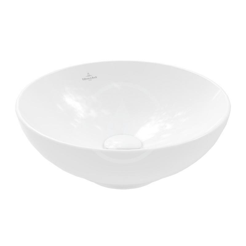 Villeroy & Boch Umývadlo na dosku, priemer 380 mm, bez prepadu, alpská biela 4A450101