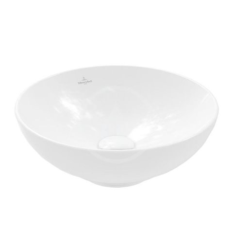 Villeroy & Boch Umývadlo na dosku, priemer 380 mm, bez prepadu, CeramicPlus, alpská biela 4A4501R1