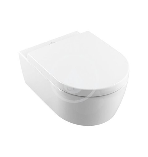 Villeroy & Boch Závesné WC s WC doskou SoftClosing, DirectFlush, alpská biela 5656HR01