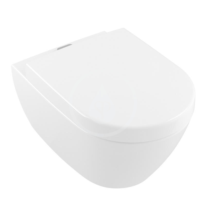 Villeroy & Boch Závesné WC s hlbokým splachovaním, AntiBac, s CeramicPlus, alpská biela 5614A1T2