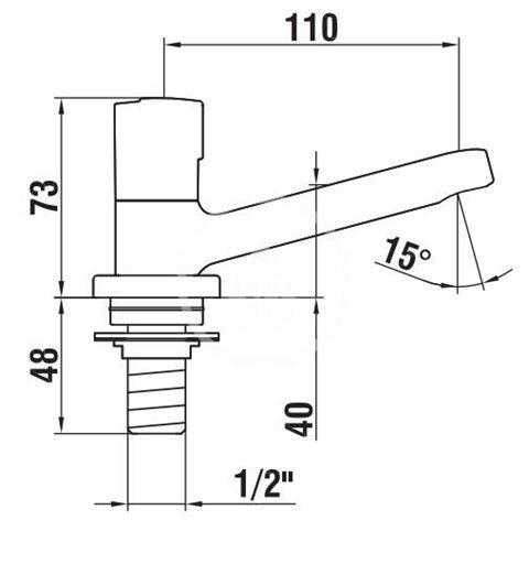 Laufen Stojančekový umývadlový ventil, chróm HF500915100000