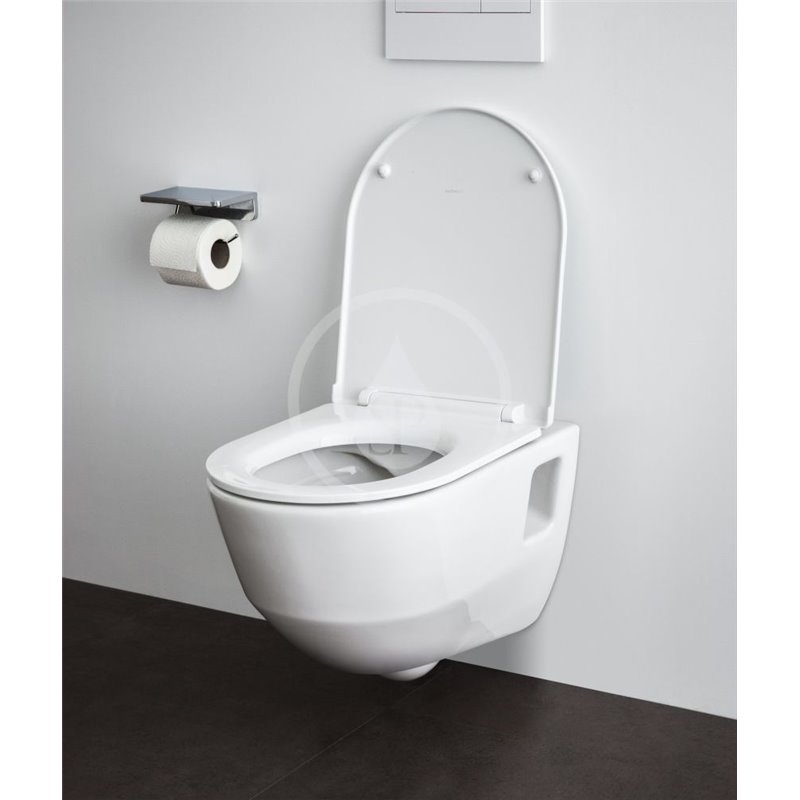 Laufen Závesné WC so sedadlom Slim, Slowclose, Rimless, biela H8669540000001