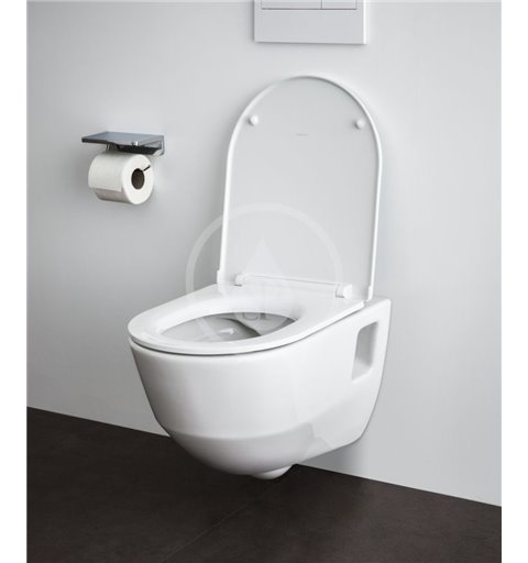 Laufen Závesné WC so sedadlom Slim, Slowclose, Rimless, biela H8669540000001