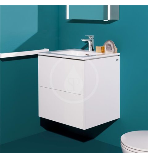 Laufen Skrinka s umývadlom, 600x610x500 mm, 2 zásuvky, matná biela H8649602601041