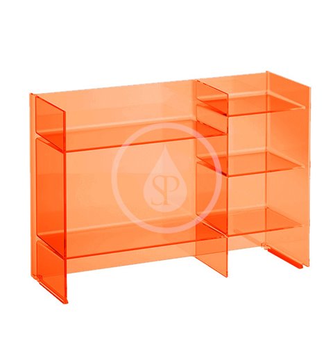 Laufen Regál, 750 mm x 260 mm x 530 mm – štandardné vyhotovenie, farba oranžová mandarínka H3893310820001