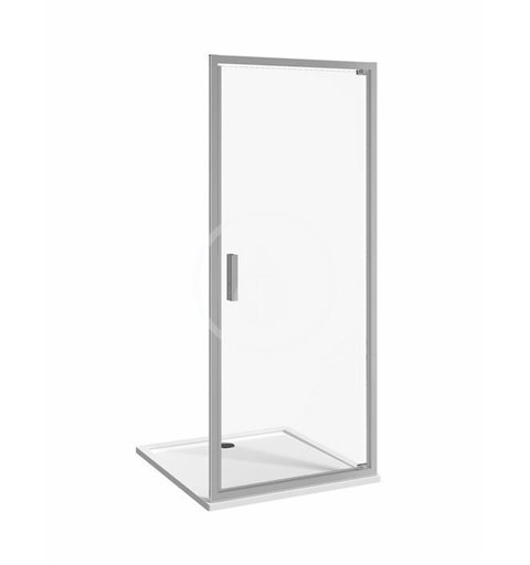 Jika Sprchové dvere pivotové jednokrídlové L/P, 800 mm, Jika perla Glass, strieborná/sklo arctic H2542N10026661