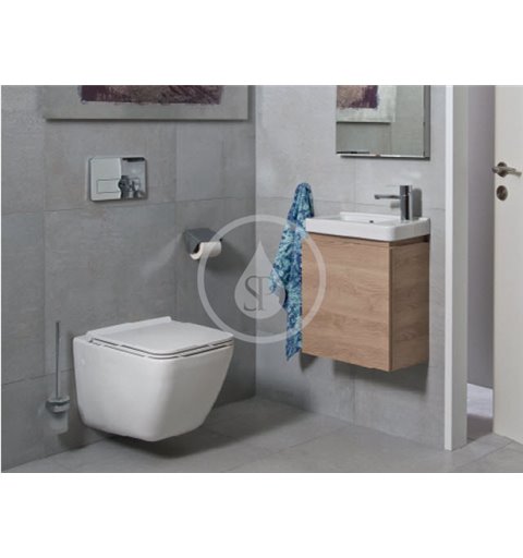 Jika WC kefa nástenná s držiakom, chróm/matné sklo H3843B10040001