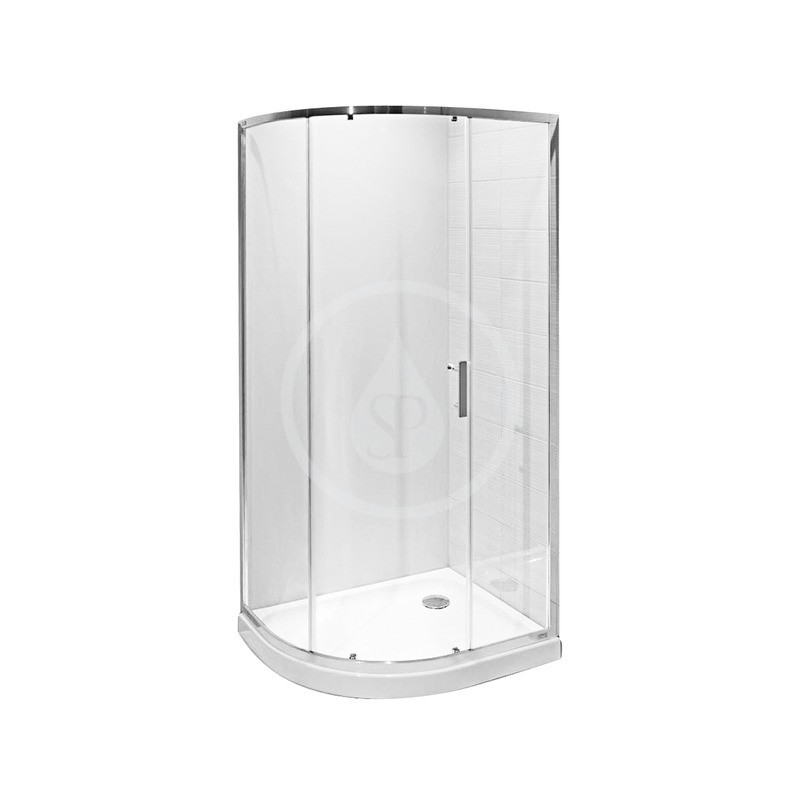 Jika Sprchový kút, 780x980 mm, Jika Perla Glass, strieborná/transparentné sklo H2512110026681