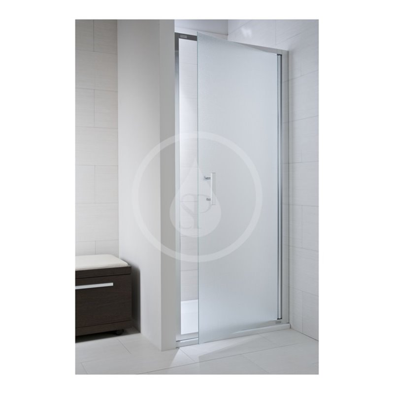 Jika Sprchové dvere pivotové 1000 Ľ/P, sklo dekor arctic, strieborná lesklá H2542430026661