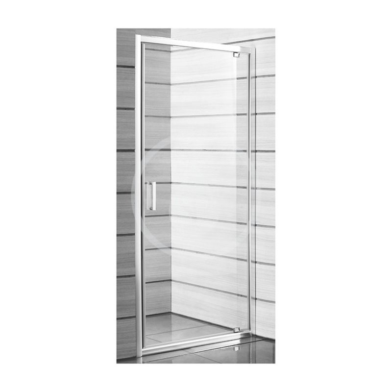 Jika Sprchové dvere pivotové 800 Ľ/P, sklo dekor stripy, biela H2543810006651