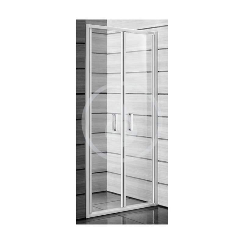 Jika Sprchové dvere dvojkrídlové, 800x1900 mm, biela/sklo transparentné H2563810006681