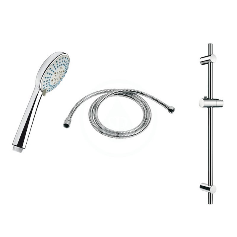 Jika Sprchová súprava, chróm – ručná sprcha priemer 100 mm, 3 funkcie, sprchová tyč, sprchová hadica 1,7 m kovová H3651R00043731