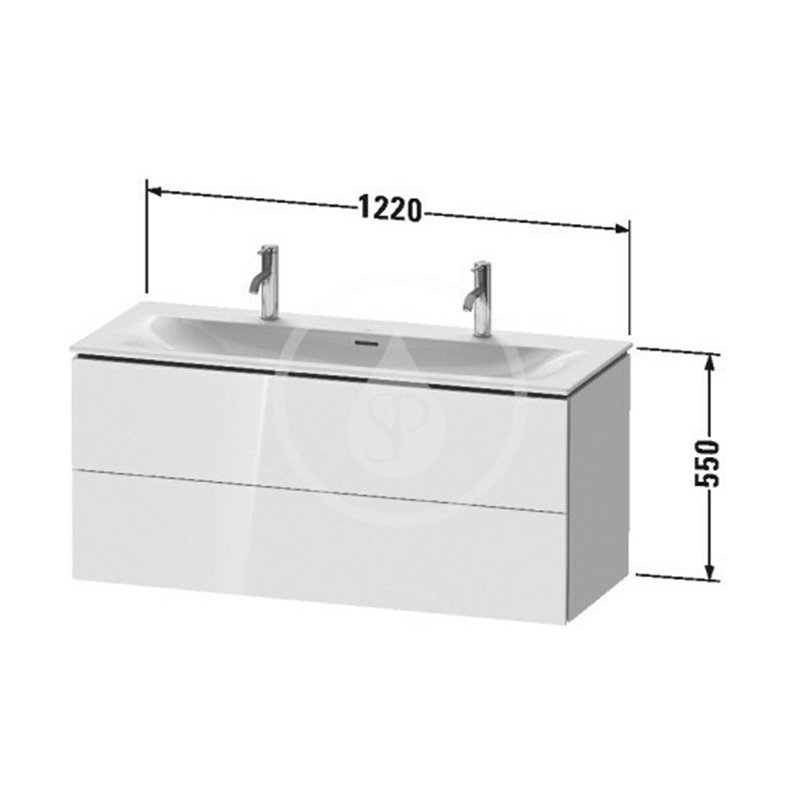 Duravit Umývadlová skrinka 550x1020x481 mm, 2 zásuvky, biela mat LC630901818