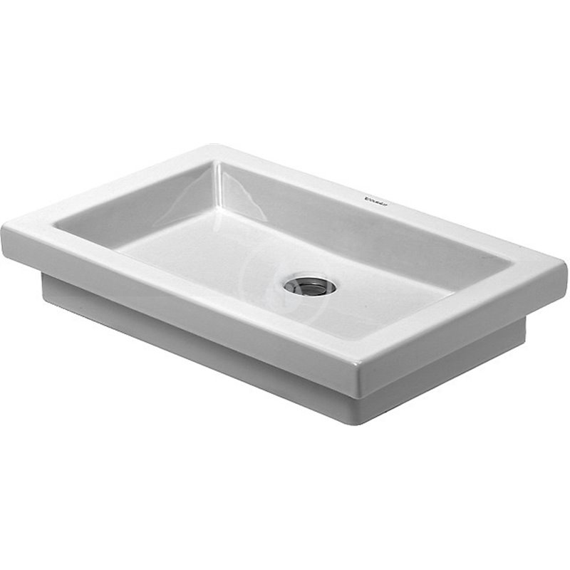 Duravit Bezotvorové umývadlo bez prepadu, 580 mm x 415 mm, biele – umývadlo, s WonderGliss 03175800291