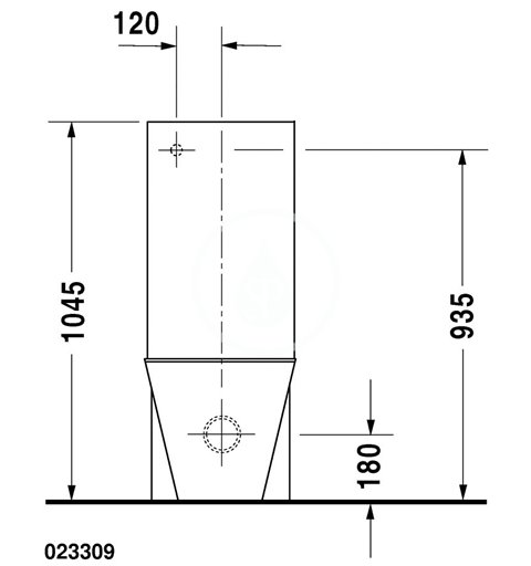 Duravit Splachovacia nádrž, 390 mm x 125 mm, biela – nádrž, pripojenie vľavo, splachovanie 6 l, s WonderGliss 87271000051