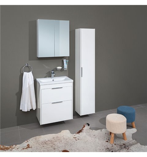 Mereo Vigo, kúpeľňová skrinka s keramickým umývadlom 50 cm, biela CN310