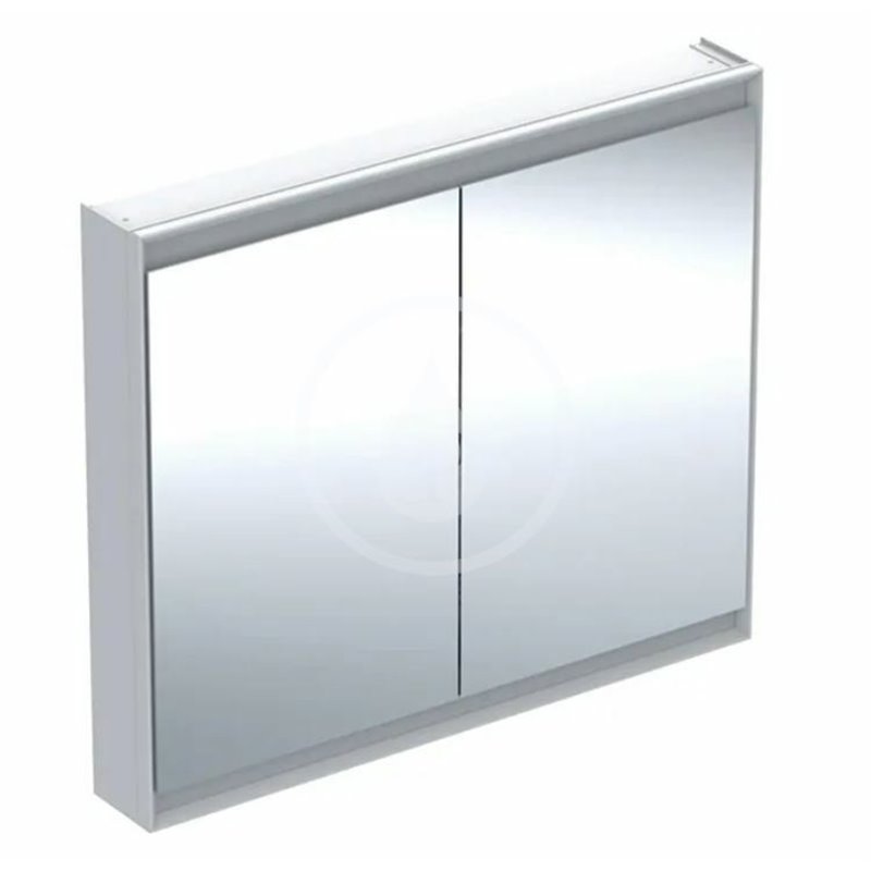 Geberit Zrkadlová skrinka s LED osvetlením, 1050x900x150 mm, 2 dvierka, hliník 505.814.00.1