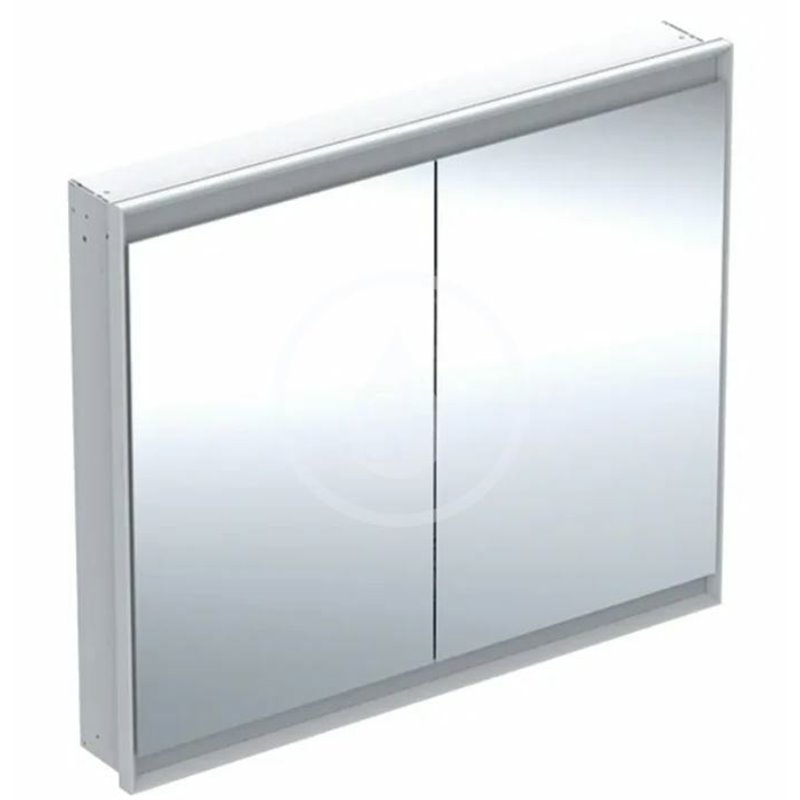 Geberit Zrkadlová skrinka s LED osvetlením, 1050x900x150 mm, 2 dvierka, vstavaná, biela 505.804.00.2