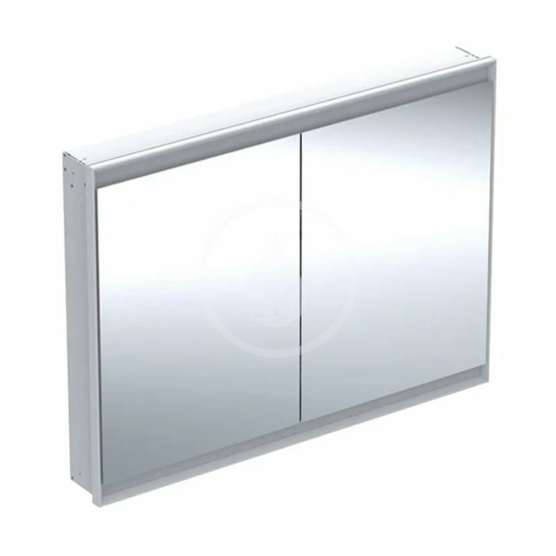 Geberit Zrkadlová skrinka s LED osvetlením, 1200x900x150 mm, 2 dvierka, vstavaná, hliník 505.805.00.1