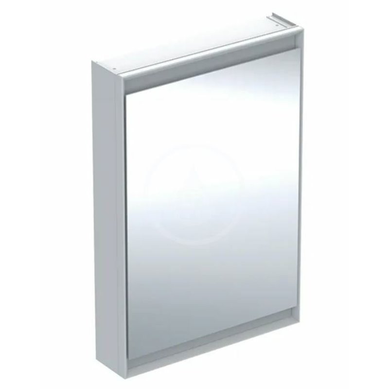 Geberit Zrkadlová skrinka s LED osvetlením, 600x900x150 mm, pánty vľavo, hliník 505.810.00.1