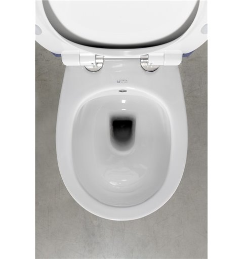 Isvea SENTIMENTI  závesná WC misa Rimless, integrovaný ventil a bidetová spŕška 36x51 cm, biela