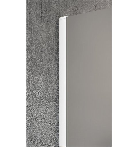 Gelco VARIO WHITE jednodielna sprchová zástena na inštaláciu k stene, dymové sklo, 800 mm