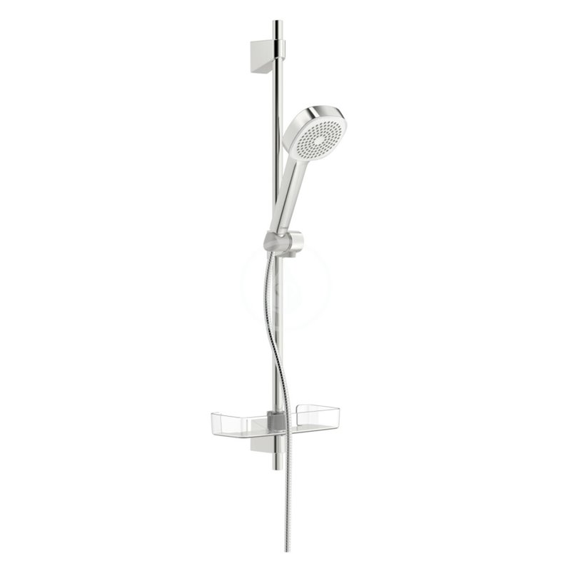Hansa Set sprchovej hlavice, 1 prúd, hadice a tyče s poličkou, chróm 44770111