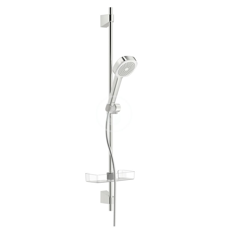 Hansa Set sprchovej hlavice, 1 prúd, hadice a tyče s poličkou, chróm 44790111