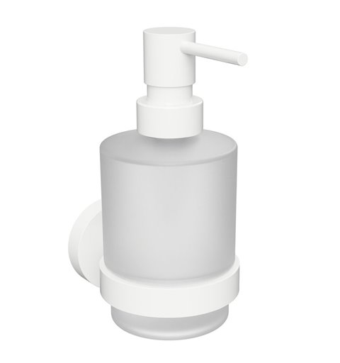 Sapho X-ROUND WHITE dávkovač mydla, mliečne sklo, 200ml, biela
