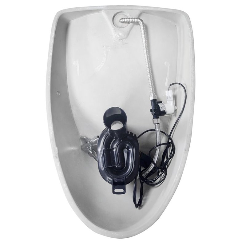 Isvea DYNASTY urinál s automatickým splachovačom 6V DC, zakrytý prívod vody, 39x48 cm