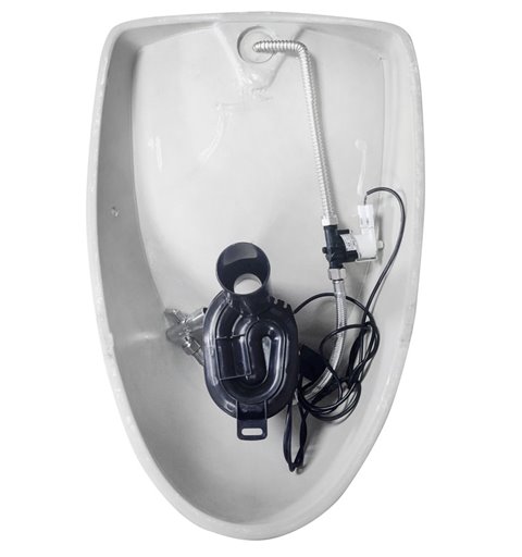 Isvea DYNASTY urinál s automatickým splachovačom 6V DC, zakrytý prívod vody, 39x48 cm