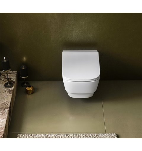 Sapho BELLO závesná WC misa, Rimless, 35,5x53 cm, biela