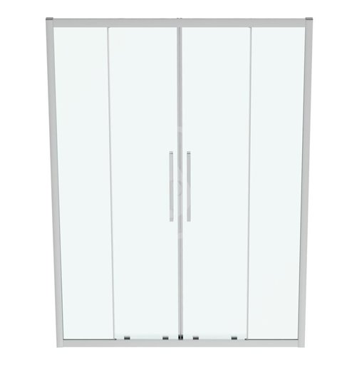 Ideal Standard Posuvné sprchové dvere, štvordielne, 1500 mm, silver bright/číre sklo T4951EO
