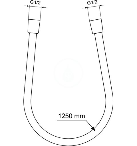Ideal Standard Sprchová hadica Idealflex 1250 mm, čierna BE125XG