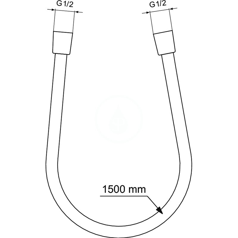 Ideal Standard Sprchová hadica Idealflex 1500 mm, chróm BE150AA