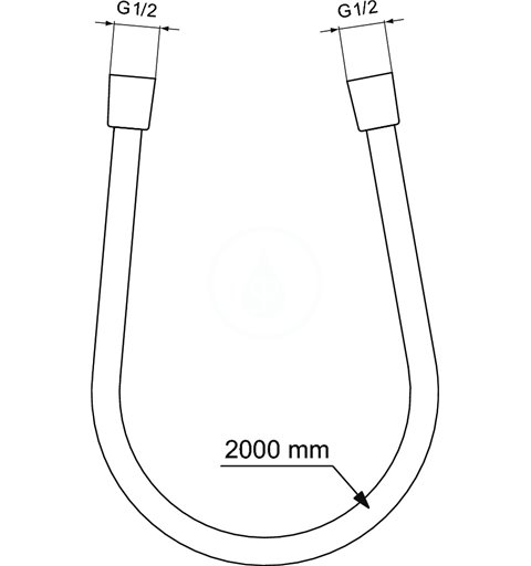 Ideal Standard Sprchová hadica Idealflex 2000 mm, chróm BE200AA