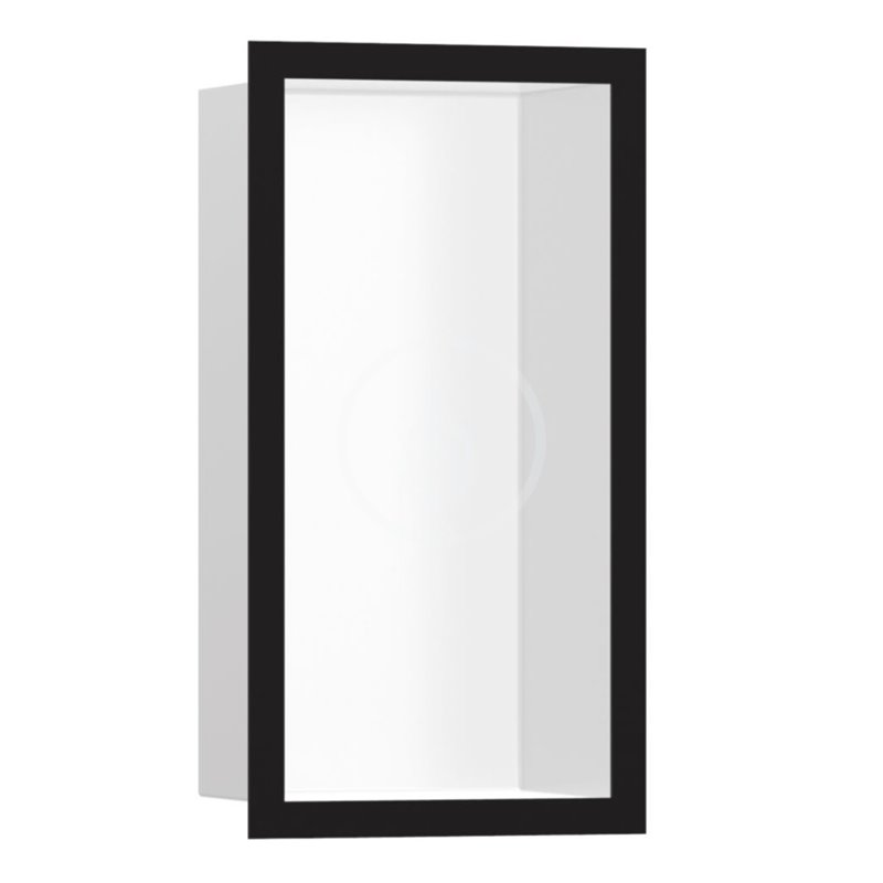 Hansgrohe Výklenok do steny s designovým rámom, 300x150x100 mm, matná biela/matná čierna 56096670