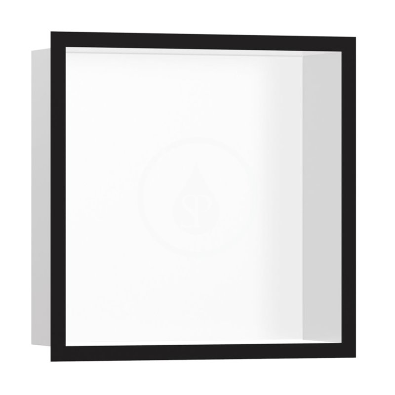 Hansgrohe Výklenok do steny s designovým rámom, 300x300x100 mm, matná biela/matná čierna 56099670
